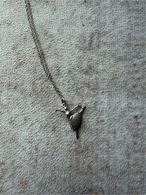 Silver Ballerina Pendant Necklace - Elegant Women Jewelry